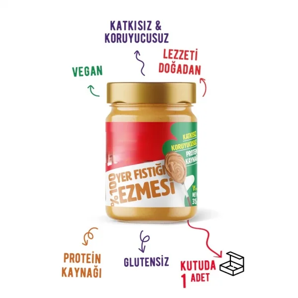%100 Yer Fıstığı Ezmesi 315 Gr