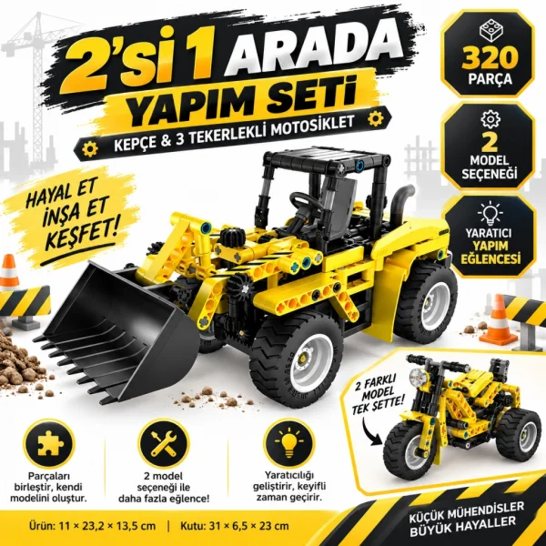 1004574-EKSKAVATÖR/MOTOSİKLET 2IN1 320PRÇ