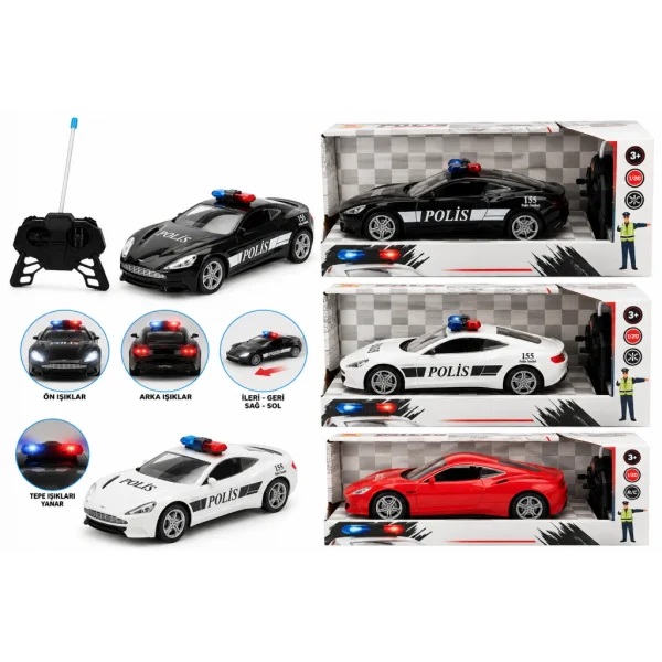 20357 Uzaktan Kumandalı Suncon Işıklı Polis Arabası 21 cm