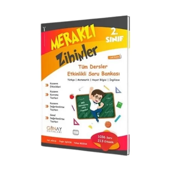 2.Sınıf Meraklı Zihinler Tüm Dersler Etkinlikli Soru Bankası Günay Yayınları