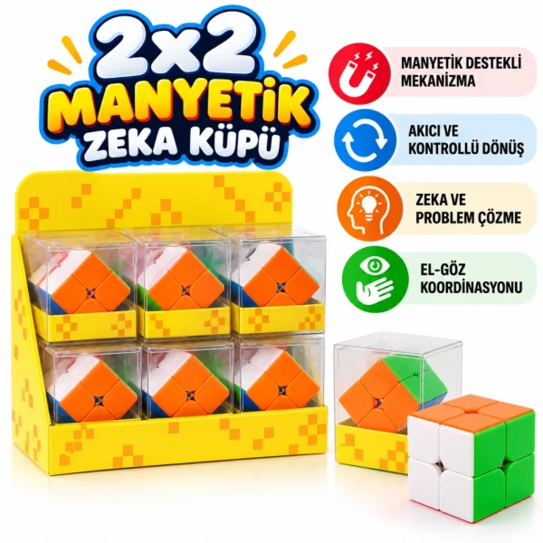 2x2 Tic Tac Manyetik Küp