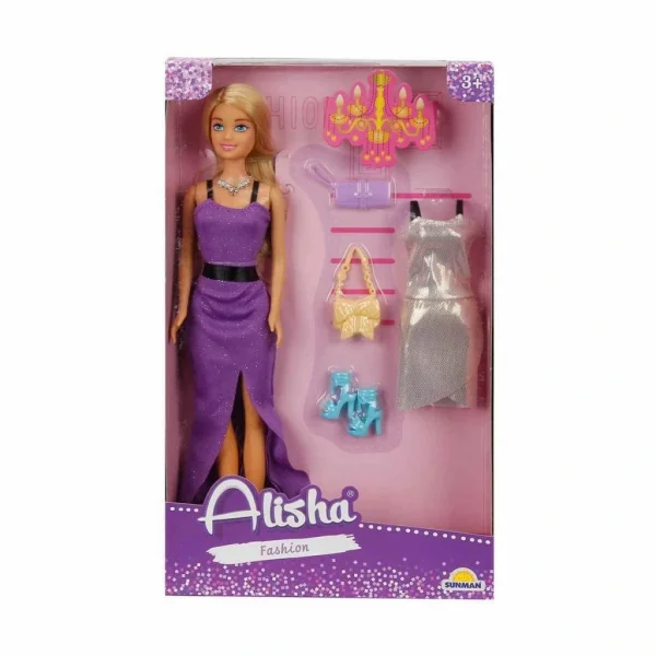 3393 NessiWorld-RST-SIS NessiWorldk Alisha Yedek Kıyafetli Bebek Set 29 cm - NessiWorldman