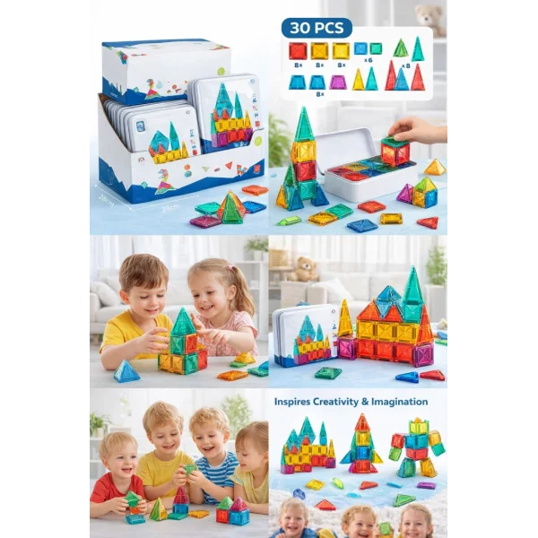 3.75CM Mini Blok Metal Kutu 24 Parça