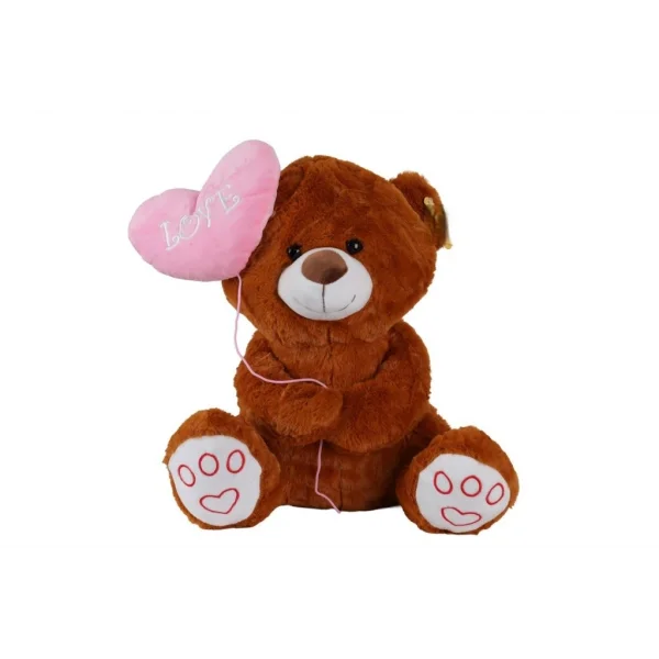 4740 SK PELUŞ AYI KALPLİ BALONLU 40CM 2R