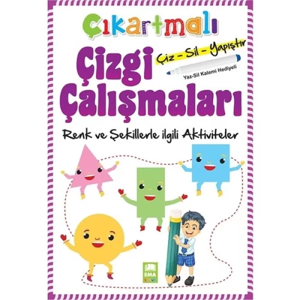 Çıkartmalı Çizgi Çalışmaları Renk ve Şekiller