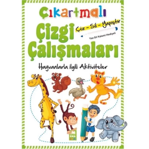 EMA ÇIKARTMALI ÇİZGİ ÇALIŞMALAR HAYVANLAR