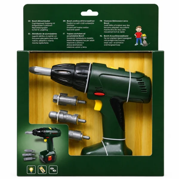 8402 Bosch Işıklı Oyuncak Matkap Seti