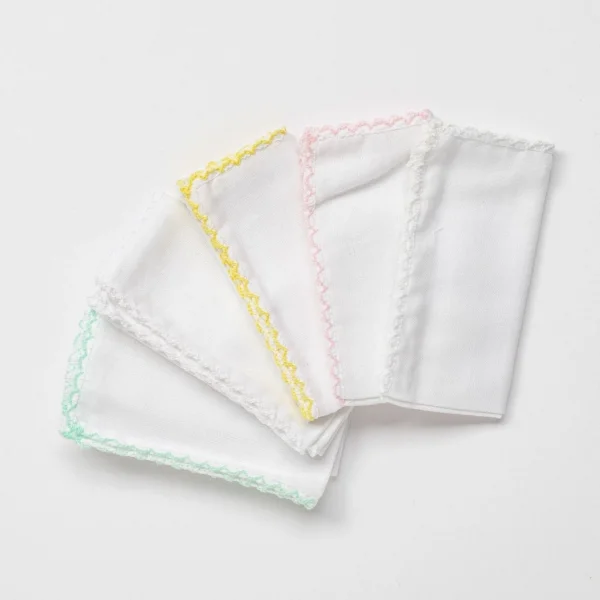 AC24447 Basic 5Li Bebek Ağız Mendili 25x25 cm Pink