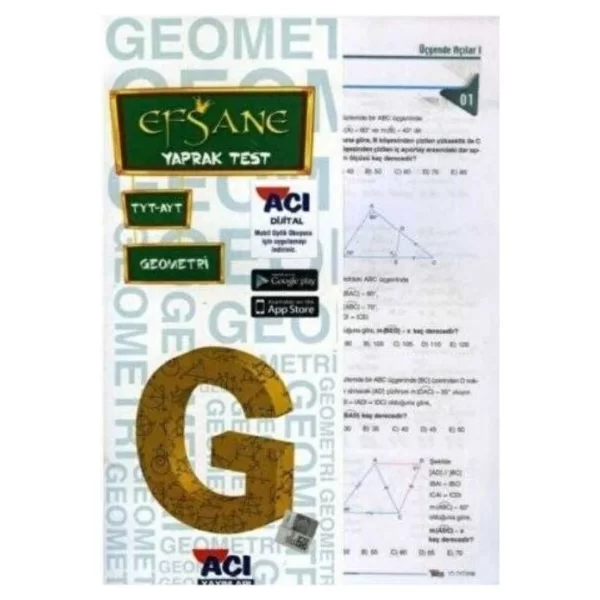 AÇI TYT AYT EFSANE GEOMETRİ YAPRAK TEST