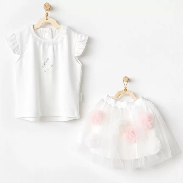 Andywawa AC24503 Petit Love 2Li Bebek Takım Ekru