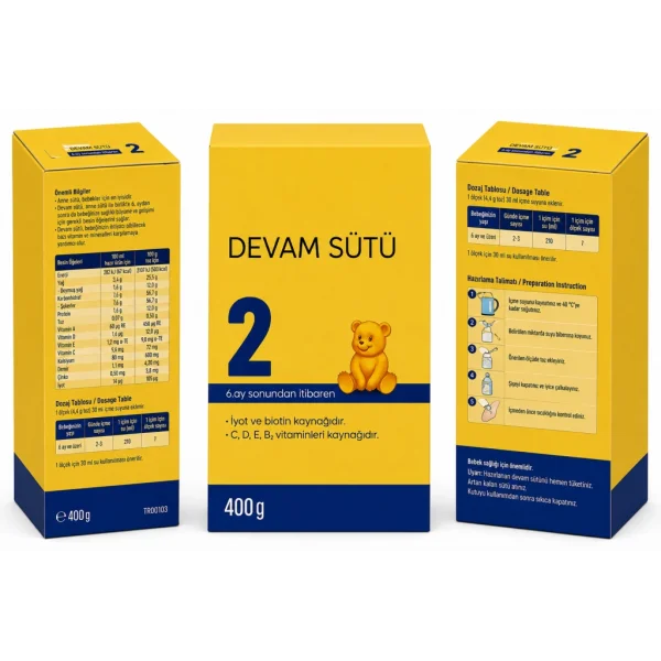 Bebek Devam Sütü 2 400 Gr adet fiyatıdır
