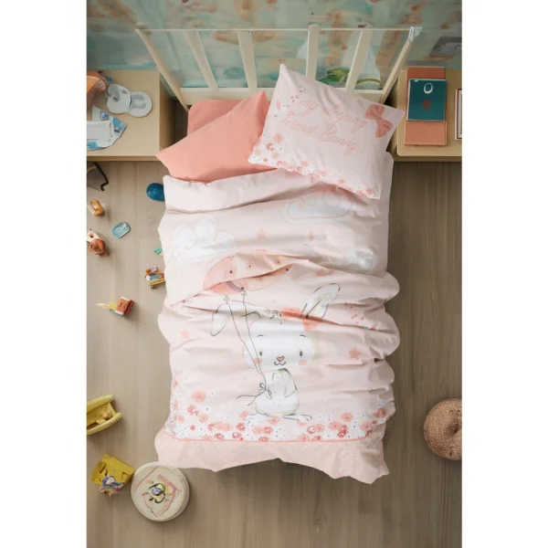 Box Bebek Nevresim Takımı Rapeti Somon