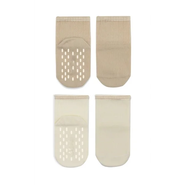 Çemberli Basic Penye Kaymaz Soket Çorap 2li 10146 Bej