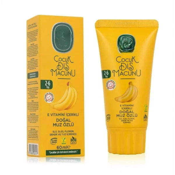 Çocuk Diş Macunu 60 ml Muz