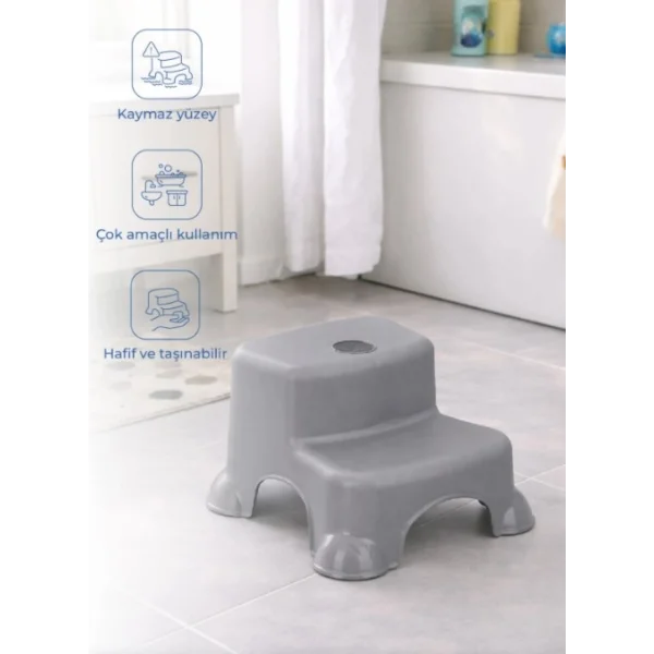 Çok Amaçlı Katlı Basamak 516 (Yeni) Soft Gri
