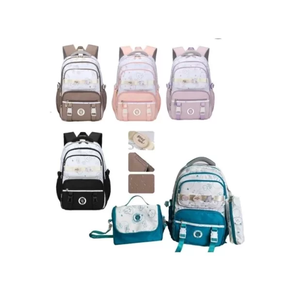 COLOR BAGS 3 LÜ OKUL ÇANTASI ÇEPLİ