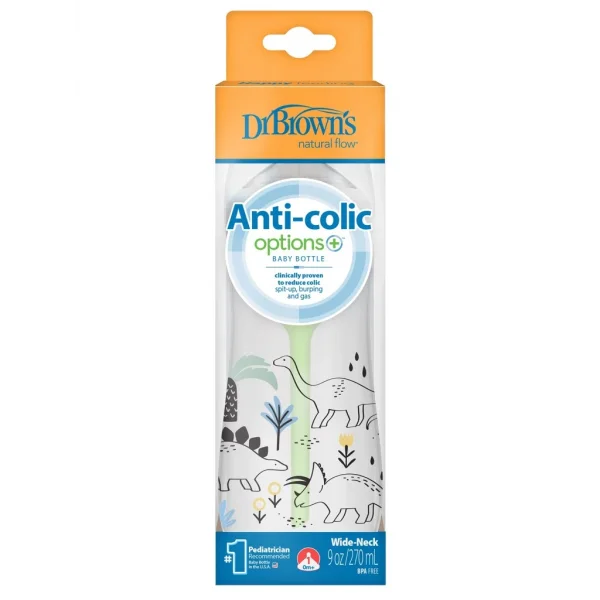 Dr.Browns Geniş Ağız PP Antikolik Options Biberon  270ml Erkek