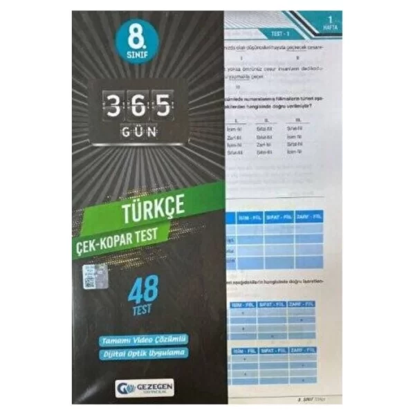 Gezegen Yayıncılık 8.Sınıf Türkçe 48 Yaprak Test