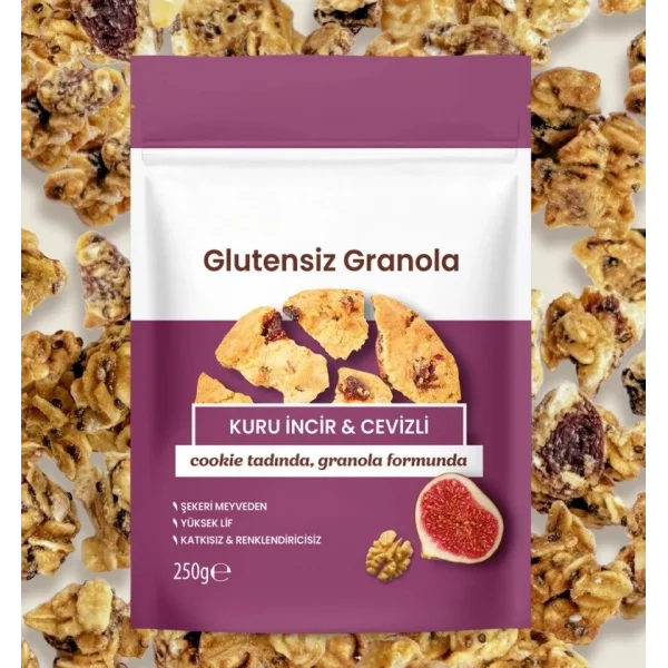 Glutensiz Granola Kuru İncir ve Cevizli 250 Gr