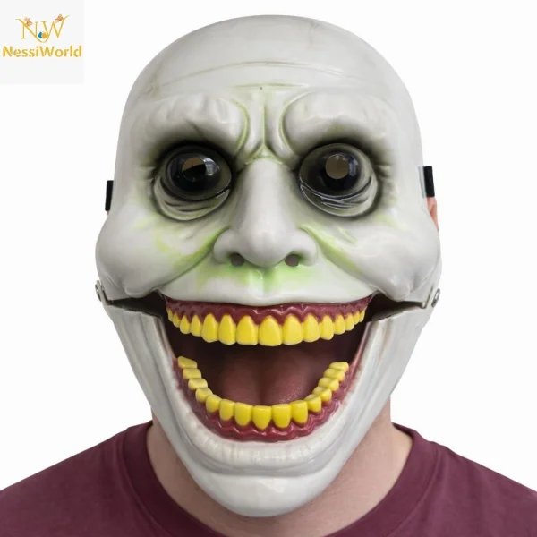 Hareketli Çene Mekanizmalı Korku Maskesi Yeşil