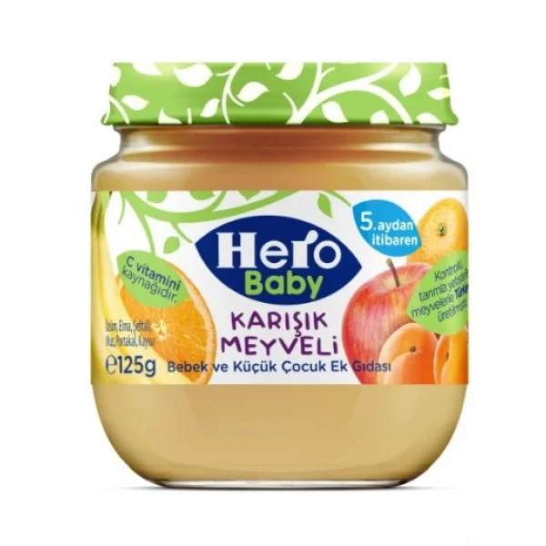 Hero Baby Karışık Meyveli Kavanoz Mama 125 Gr
