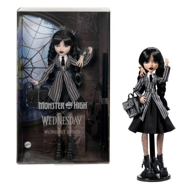 HXJ04 Monster High Wednesday Okul Üniformalı Bebek