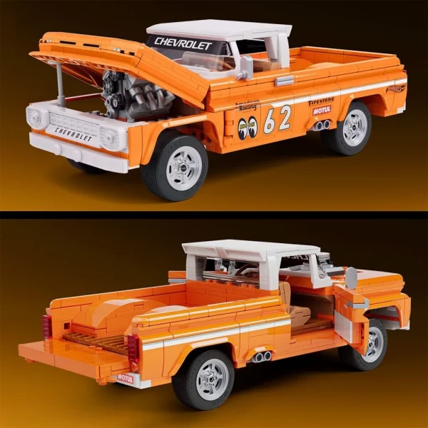 JFT20 Mattel Brick Shop H.W.Elite Serisi - Custom 62 Chevy Pickup 858 parça +10