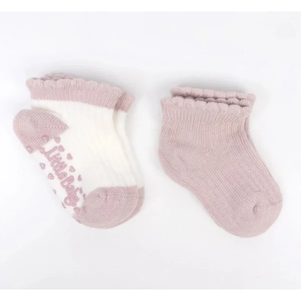 Kaymaz 2li  Kız Bebek Patik Çorap K44149  (tek adet fiyatıdır)