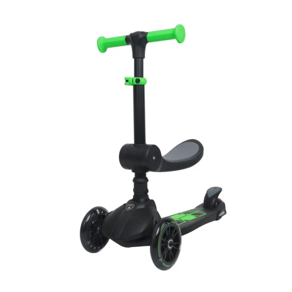 L52IN1-BK LİSANSLI KATLANIR OTURAKLI IŞIKLI SCOOTER SİYAH