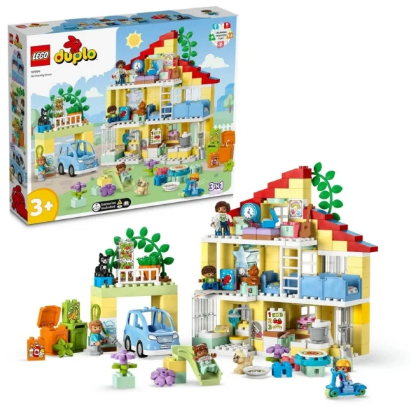 DUPLO Kasabası 3’ü 1 Arada Aile Evi 10994 Oyuncak Yapım Seti