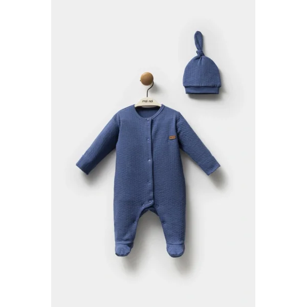 Moi Noi Şapkalı Tulum MNB1251 Navy Blue