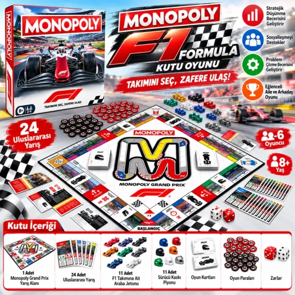Monopoly F1 Formula Kutu Oyunu