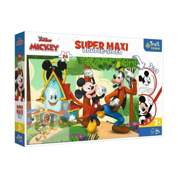 Nessi World PUZZLE-41012 Süper Maxi Mickey 24 Parça Çocuk Puzzle