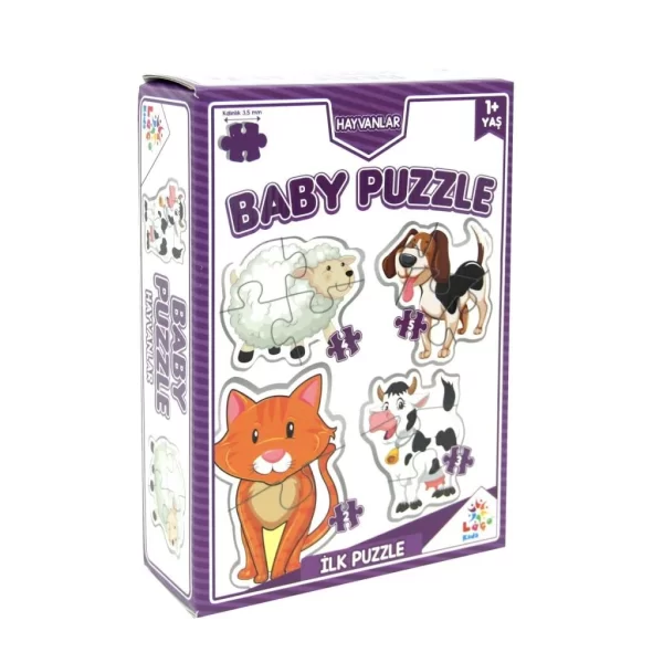 NessiWord LC7224 Laço Kids Baby Puzzle - Hayvanlar / 2+3+4+5 Parça Puzzle / +1 yaş