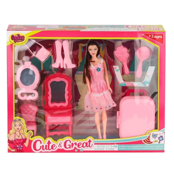 Nessiworld 02454 Cindy Doll Bavullu Makyaj Masalı Bebek -Oydaş Oyuncak