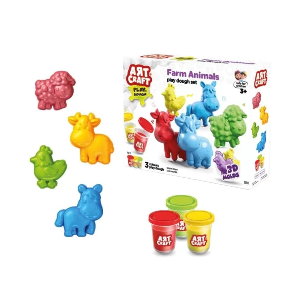 Nessiworld 03993 Art Craft Çiftlik Hayvanları Hamur Set 168 Gr -Fentoys