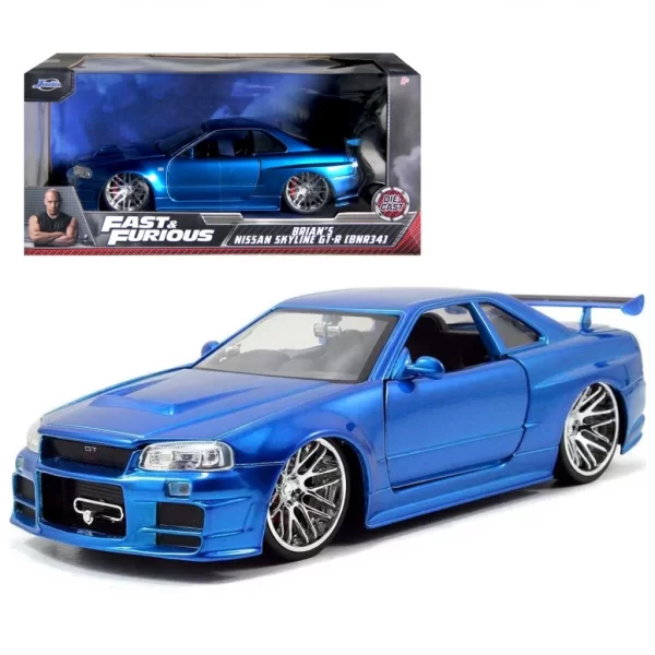 Nessiworld 1:24 Hızlı ve Öfkeli Fast & Furious Brians Nissan Skyline GT-R