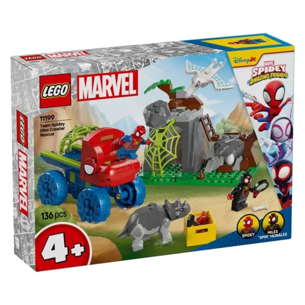 Nessiworld 11199 Lego Marvel Spidey-Spidey Ekibi Dinozor Kamyonlu Kurtarma 136 parça +4 yaş