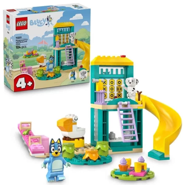 Nessiworld 11201 Lego Duplo Bluey ve Chloe ile Oyun Parkı Eğlencesi 104 parça +4 yaş