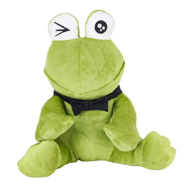 Nessiworld 1430 Peluş Papyonlu Oturan Yeşil Kurbağa -My Friend Toys