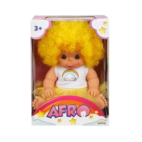 Nessiworld 20040 Afro Kıvırcık Saçlı Bebek 23 cm -Sunman