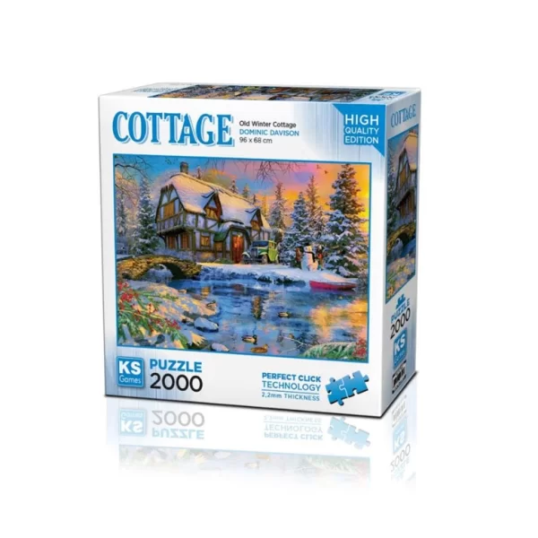 Nessiworld 22526 Old Winter Cottage 2000 Parça Puzzle -KS Puzzle