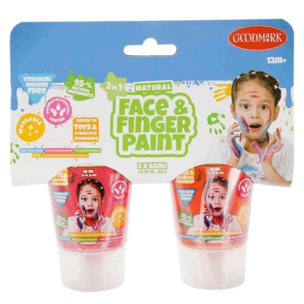 Nessiworld 2in1 Doğal Yüz ve Parmak Boyası 2’li