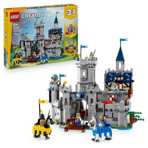 Nessiworld 31168 Lego Creator 3in1 - Orta Çağ Atlı Şövalye Kalesi 1371 parça +9 yaş