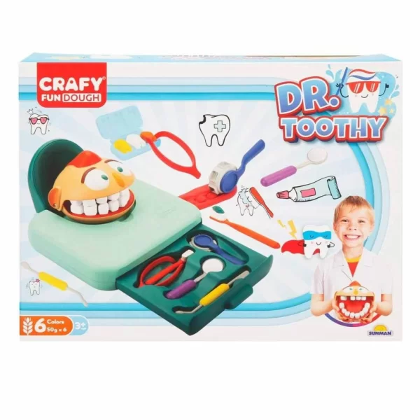 Nessiworld 3455 Crafy Dr. Toothy Oyun Hamuru Seti 15 Parça -Sunman