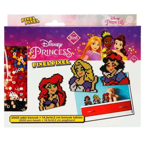 Nessiworld 3in1 Disney Princess Pixel Pixel Boncuk Aktivite ve Oyuncak Seti S00005169