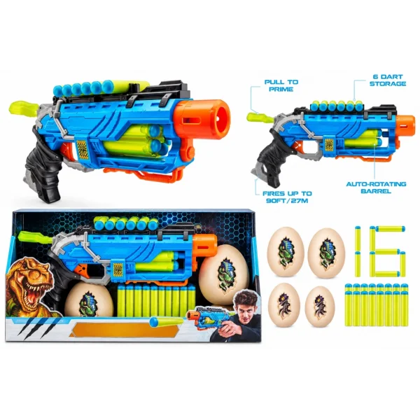 Nessiworld 4860 X Shot Sünger Atan Dino Attack Striker Silah -Sunman