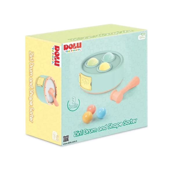 Nessiworld 5193 OYUNCAK 2Sİ 1 ARADA DAVUL VE TOP OYUNU