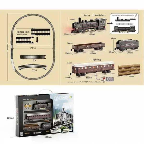 Nessiworld 621B RETRO VAGONLARI IŞIKLI LÜX TREN