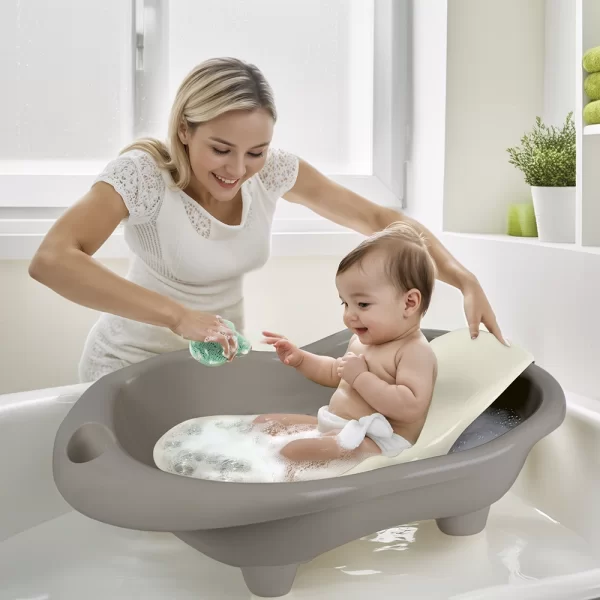 Nessiworld 7270 HİPPO OYUNCAK BEBEK YIKAMA KÜVETİ VE DESTEĞİ STONE GRİ